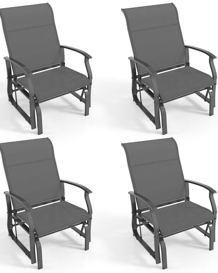 Giantex 2/4 Pack Outdoor Glider Rocking Chairs for Porch