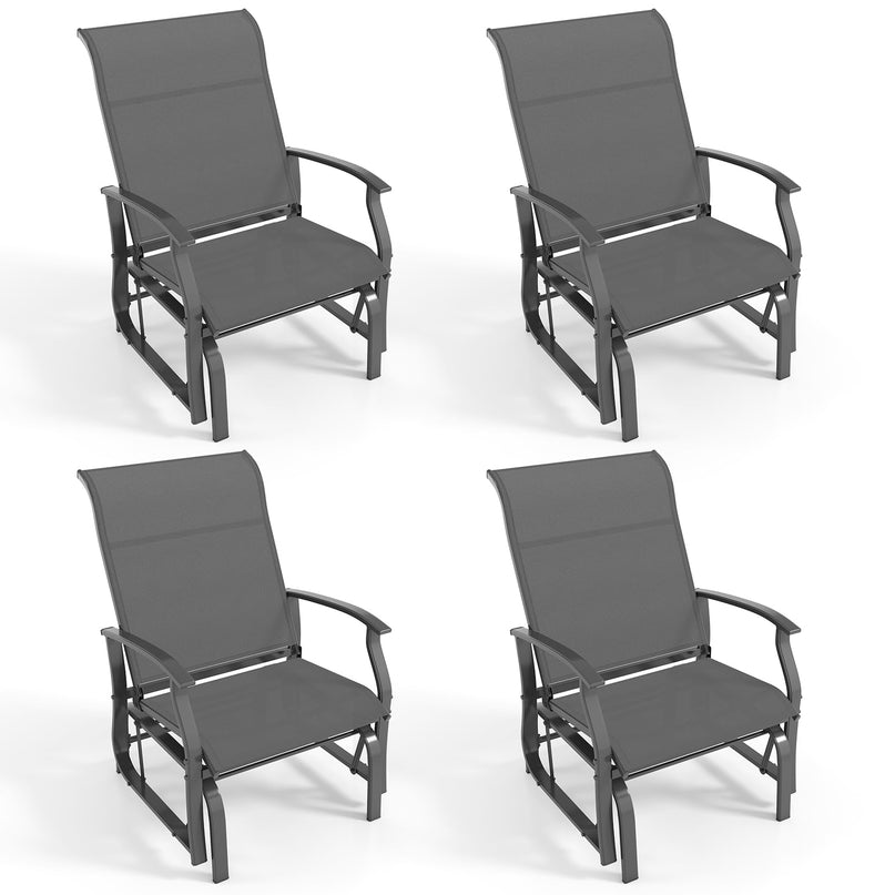 Giantex 2/4 Pack Outdoor Glider Rocking Chairs for Porch