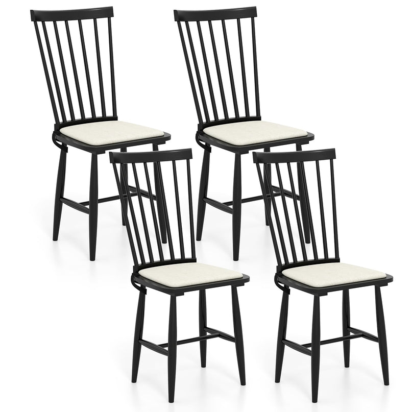 Giantex Windsor Dining Chairs Set of 2/4 w/Spindle Back & Removable Seat Cushion