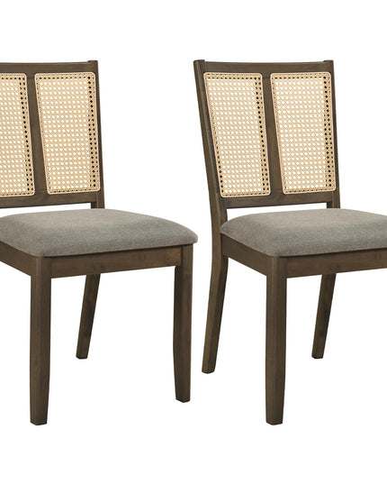 Giantex Rattan Dining Chairs Set of 2/4 w/Rubber Wood Frame