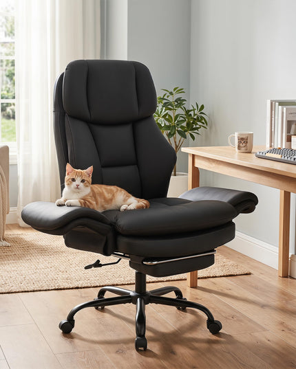 Giantex Criss Cross Legged Office Chair w/Foot Rest & Wheels