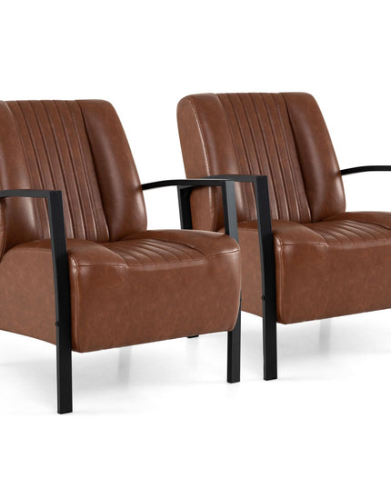 Giantex Modern Accent Chair with Metal Frame for Living Room