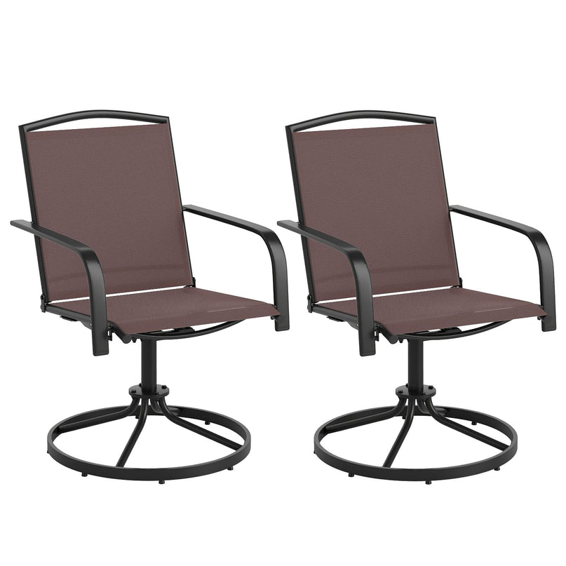 Giantex Outdoor Swivel Chairs Set of 2/4