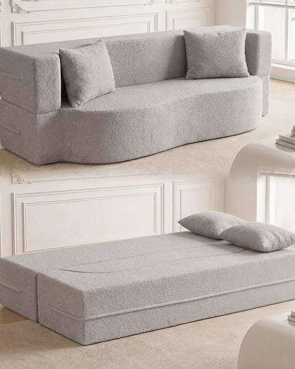 Giantex 75.5" Folding Sofa Bed with 2 Comfortable Pillows