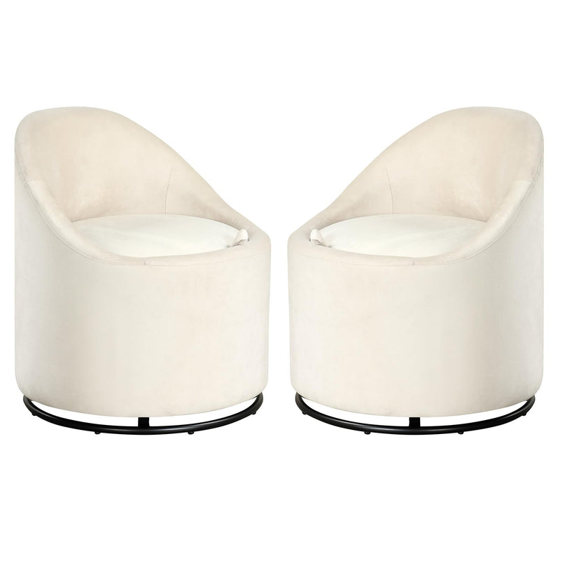 Giantex Swivel Accent Chair with Storage for Bedroom