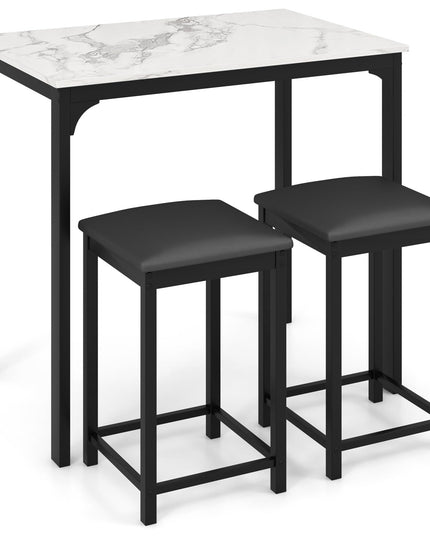 Giantex Dining Table Set for 2, Kitchen Table Set with Counter Height Dining Table