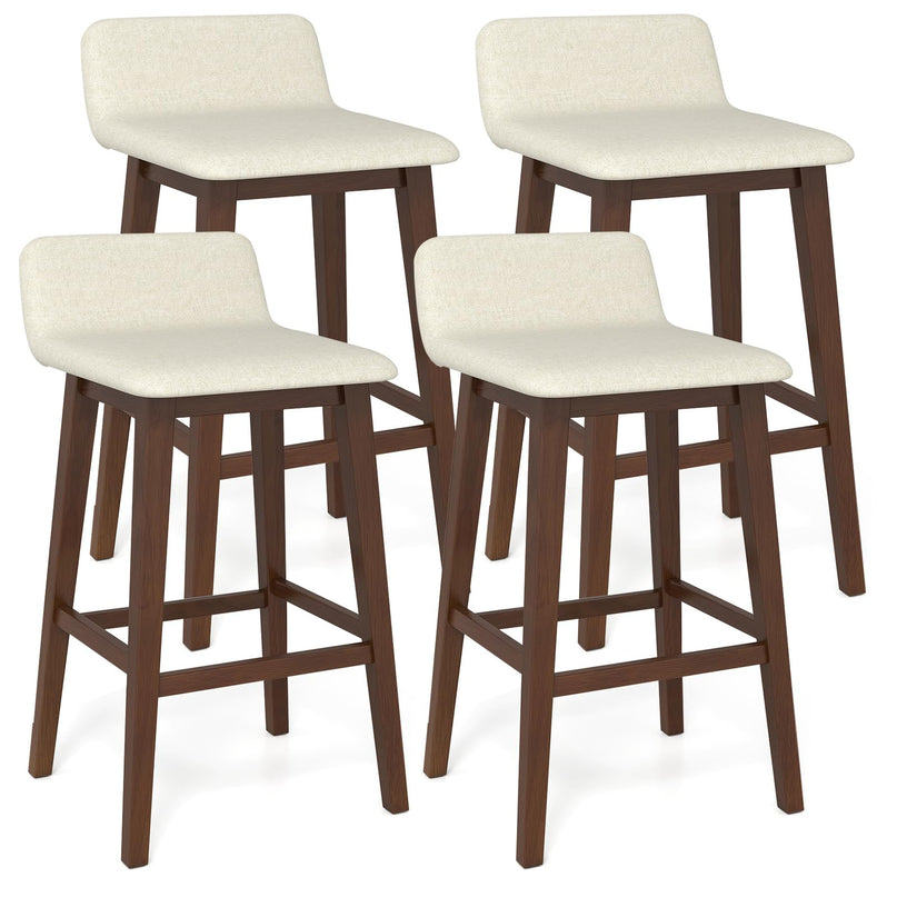 Giantex 29" Bar Stools Set of 2/4 with Low Back for Kitchen Island