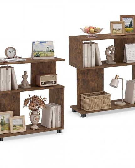 Giantex 3-Tier Geometric Bookshelf for Living Room
