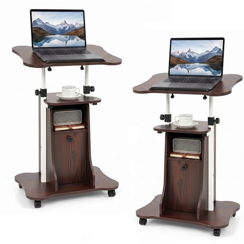 Giantex Mobile Podium Stand for Home Office