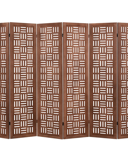 Giantex Room Divider - Folding Room Dividers with Carved Cutout Pattern & Solid Wood Frame