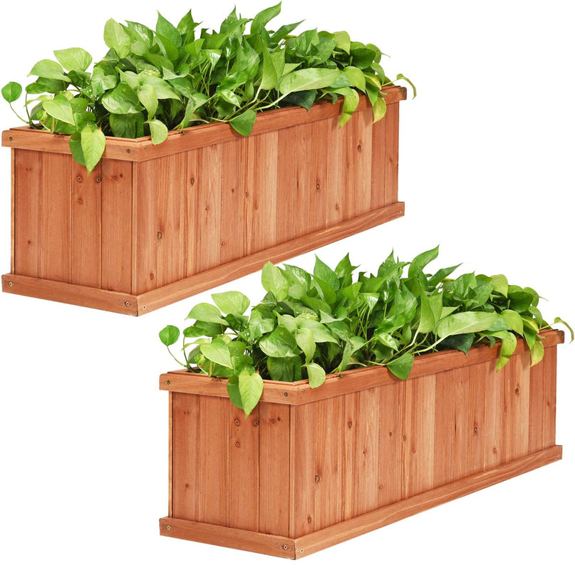 Giantex 40 x 12 x 12 Inch Raised Garden Bed Set of 2