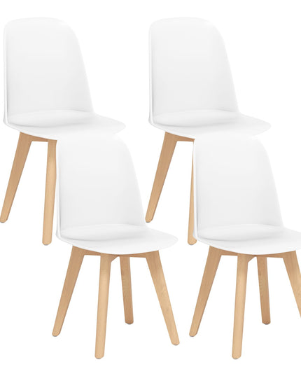 Giantex Modern Dining Chairs Set of 2/4 w/Solid Beech Wood Legs