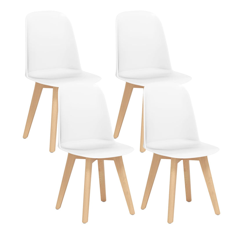 Giantex Modern Dining Chairs Set of 2/4 w/Solid Beech Wood Legs