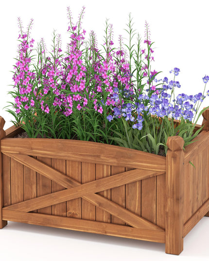 Giantex Rectangular Garden Bed for Vegetables Flower Herb Fruit
