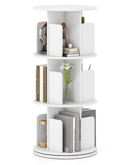 Giantex 3 Tier Rotating Bookshelf for Living Room Bedroom