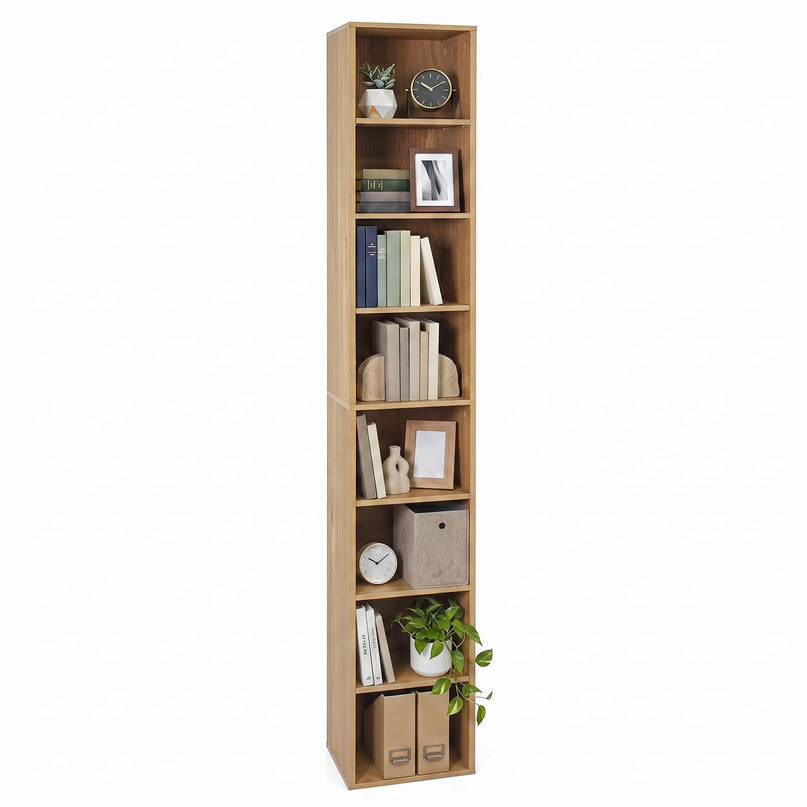 Giantex 8-Tier Slim Media Tower Rack for Home Office