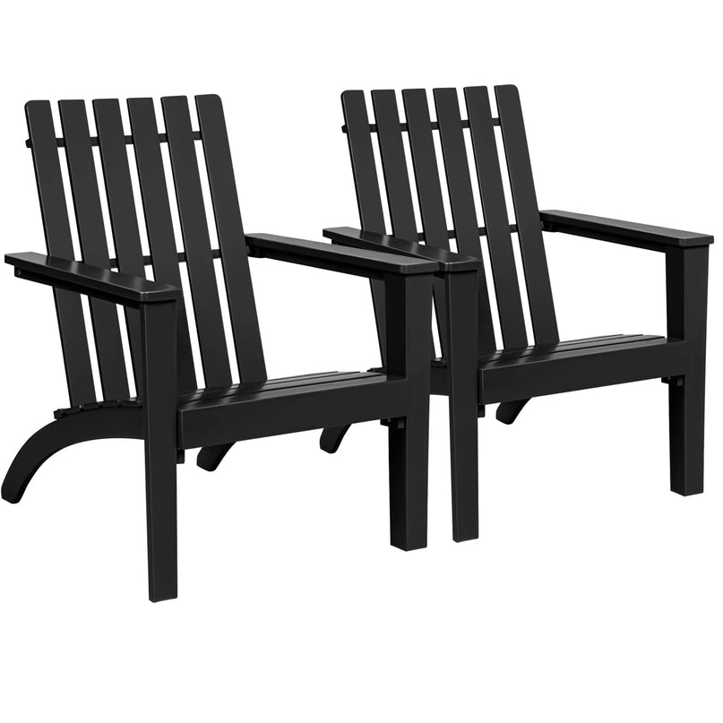 Giantex Wooden Adirondack Chair W/Ergonomic Design Outdoor Chair for Yard