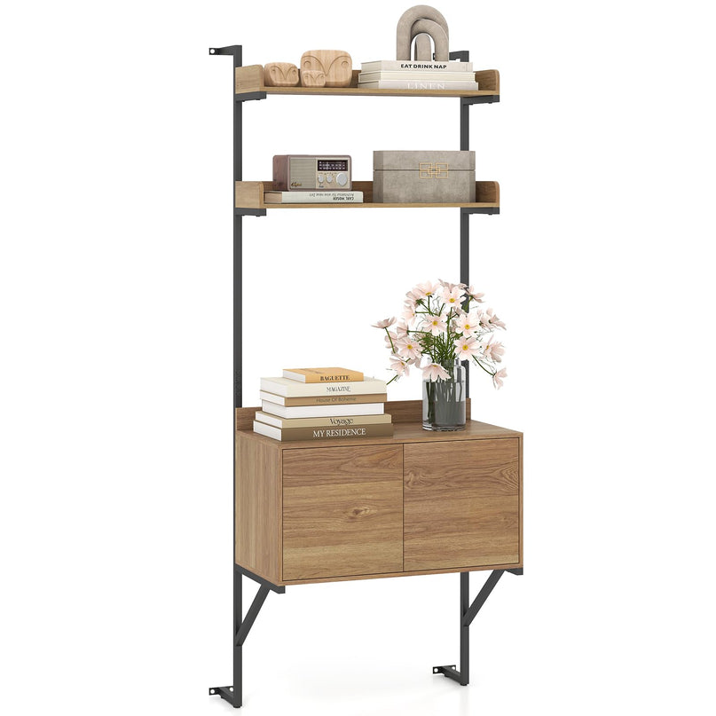 Giantex 71.5" Tall Bookshelf with Storage Cabinet(1/2)