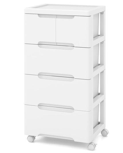 Giantex Rolling Storage Drawer Cart, Storage Unit on Wheels, Plastic Storage Cart Organizer