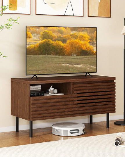 Meuble TV Giantex moderne de style Mid-Century pour téléviseur 40 pouces pour chambre à coucher
