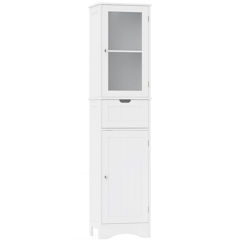 Giantex Freestanding Bathroom Storage Cabinet - 67” Tall Slim Pantry Cabinet