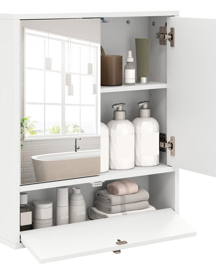 Giantex Medicine Cabinet, Bathroom Wall Mount Cabinet with Mirrored Door