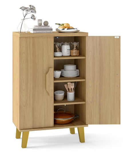 Giantex Sideboard Buffet Cabinet with Double Doors & Removable Shelves