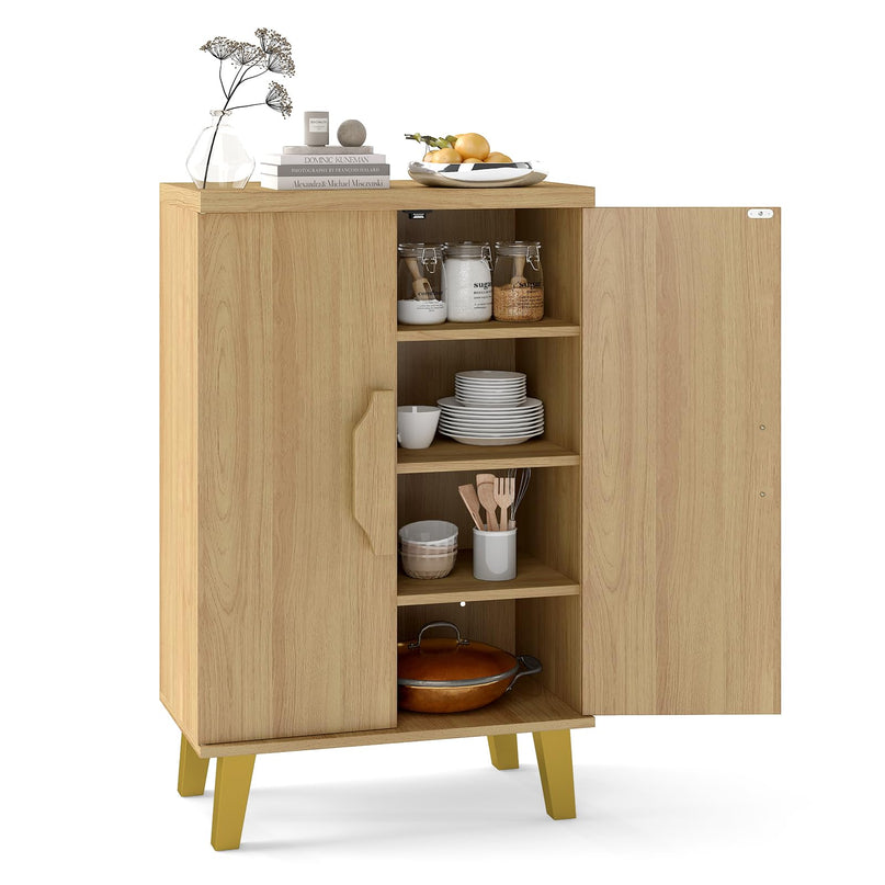 Giantex Sideboard Buffet Cabinet with Double Doors & Removable Shelves