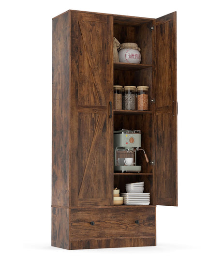 Giantex 72" Tall Kitchen Pantry Cabinet for Dining Room Living Room Bathroom
