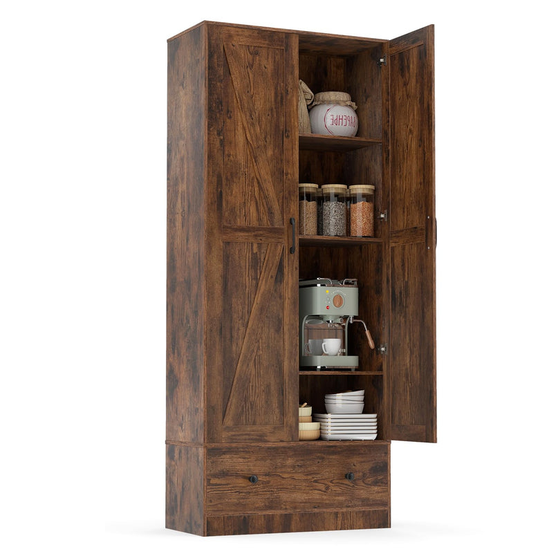 Giantex 72" Tall Kitchen Pantry Cabinet for Dining Room Living Room Bathroom