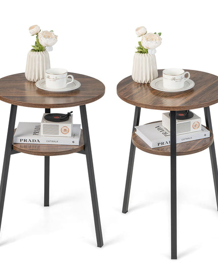 Giantex Round End Table Set