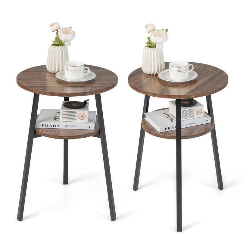 Giantex Round End Table Set