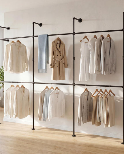 Giantex Industrial Pipe Clothing Rack for Wardrobe Closet
