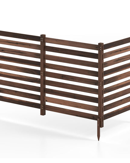 GIANTEX 2/3/4-Panel Outdoor Wood Privacy Screen Air Conditioner Fence