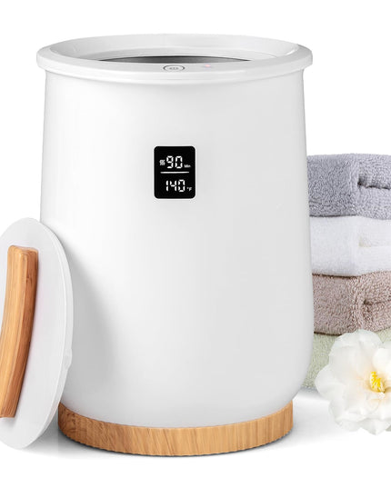 Giantex Towel Warmer Bucket, 20L Large Hot Towel Heater with Wood Handle