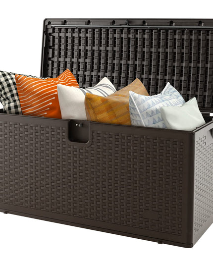 Giantex Patio Deck Box - Outdoor Storage Bin with Flip Lid, Lock Hole, 31-130 Gallons