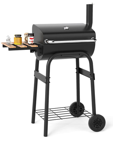 Giantex Portable Charcoal Grill with Foldable Side Table