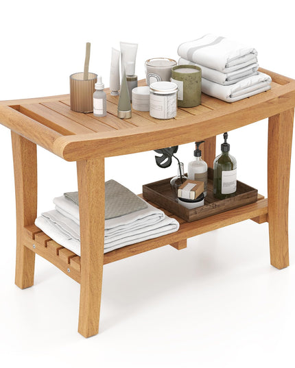 Giantex Teak Wood Shower Bench