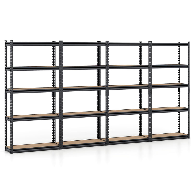 Giantex 5-Tier Metal Storage Shelves(1/2/3/4,30" W x 12" D x 60" H)