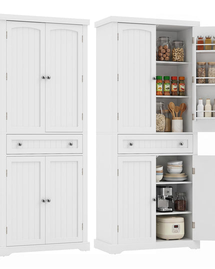 Giantex 72" Tall Kitchen Pantry Cabinet w/Drawer & Adjustable Shelves