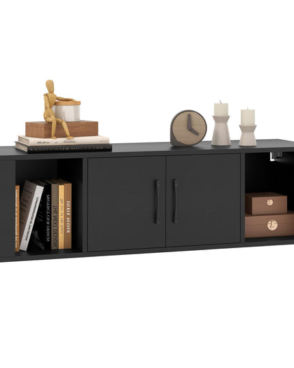 Wall Mounted Storage Cabinet 2 Cube Floating Media Hanging Desk