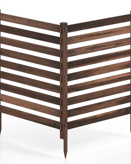 GIANTEX 2/3/4-Panel Outdoor Wood Privacy Screen Air Conditioner Fence