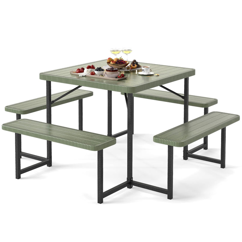 Giantex Picnic Table Bench Set for 4-8 People