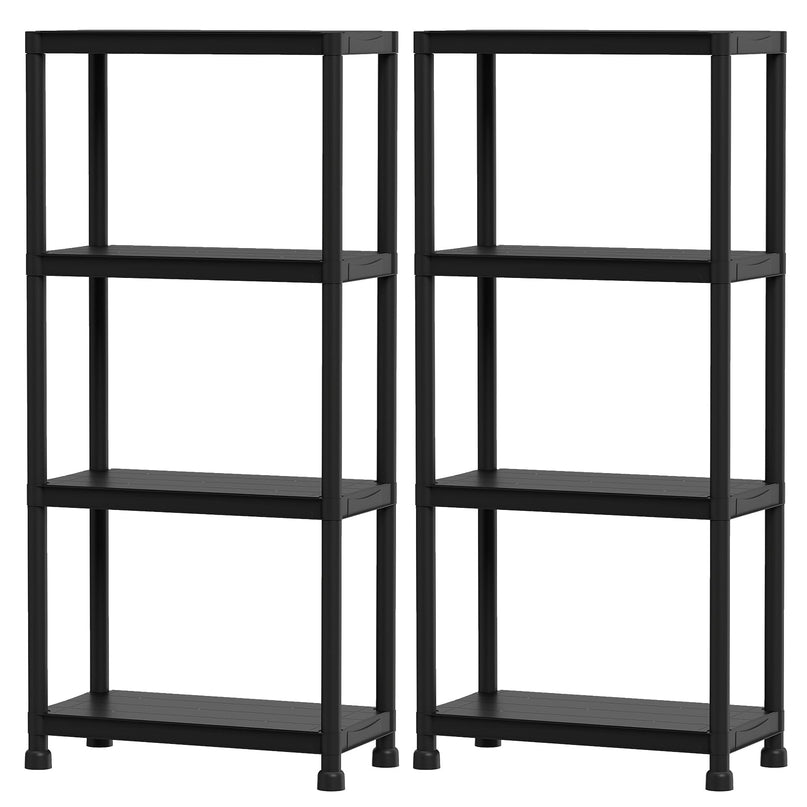 Giantex 4-Tier Heavy-Duty Plastic Storage Shelves（24" x 12.5" x 53")