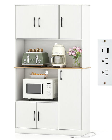 Giantex 71" Kitchen Pantry Cabinet with 4 Storage Cabinet