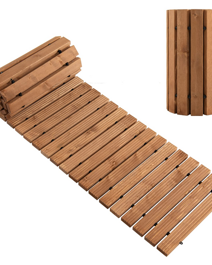 Giantex 8ft Wooden Garden Pathway