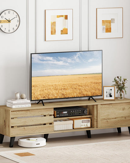 Giantex Mid Century Modern TV Stand for 65-80 Inch TV