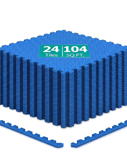 GIANTEX 12/24 PCS Interlocking Foam Tiles 52/104 SQ.FT EVA Foam Exercise Mats