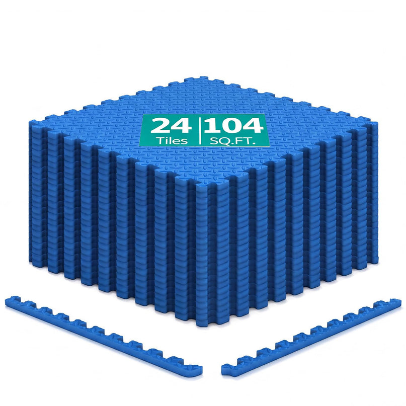 GIANTEX 12/24 PCS Interlocking Foam Tiles 52/104 SQ.FT EVA Foam Exercise Mats