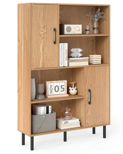 Meuble de Rangement Giantex à 4 Niveaux et Portes, 119 cm